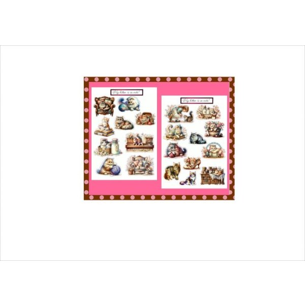 画像7: ねこのシールとペーパーセット＊10枚＊オリジナル (7)