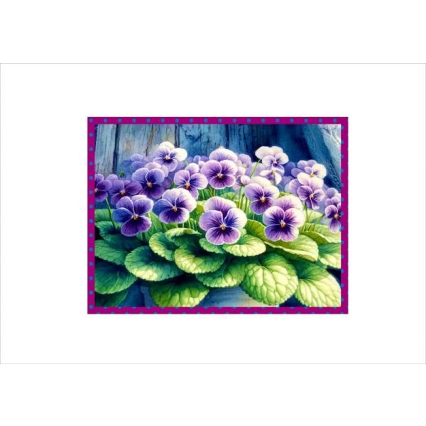 画像8: スミレの花の正方形メモ＊20枚＊オリジナル (8)