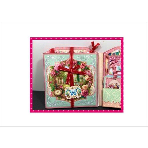 画像6: パタパタ♪お花屋さん＊作り方付き♪折りたたみBOOK＊ジャンクジャーナル＊素材セット＊ オリジナル (6)