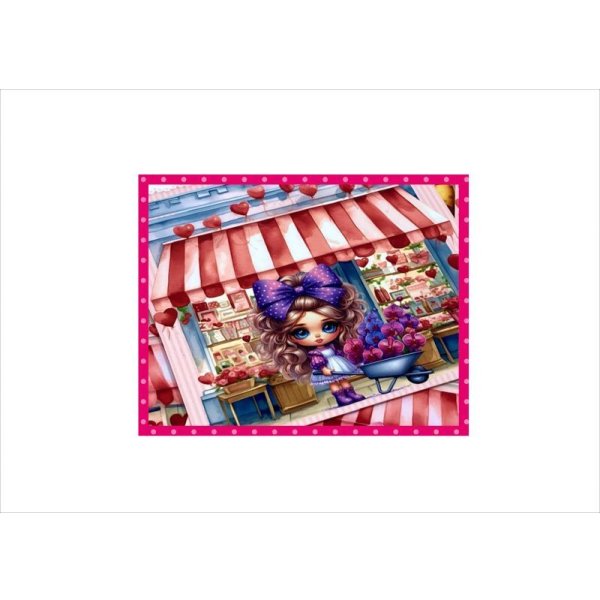 画像3: リボン少女のお花屋さん＊メモ＊ペーパーセット＊両面印刷＊24枚＊オリジナル (3)