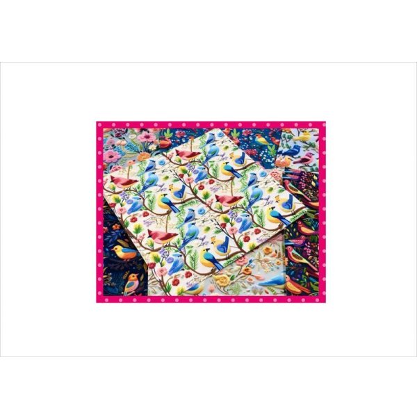 画像8: ミニ折り紙＊刺繍＊鳥＊バード＊ペーパーセット＊16枚＊オリジナル (8)