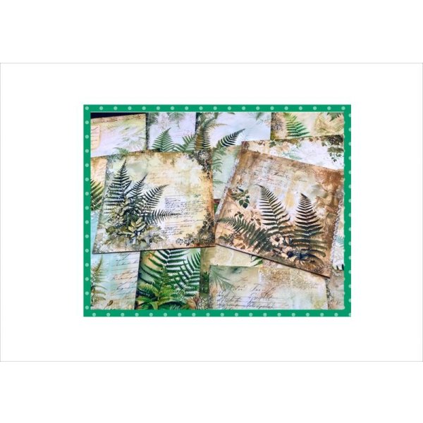 画像7: アンティーク＊大きめ折り紙＊リーフ＊正方形＊ペーパーセット＊柄違い18枚＊オリジナル (7)