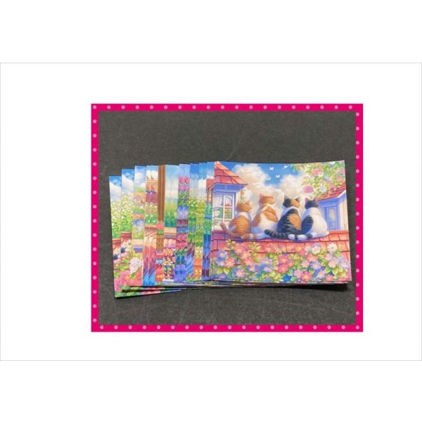 画像3: カットシール＊仲良しねこ＊うしろ姿が可愛い＊20枚＊オリジナル (3)