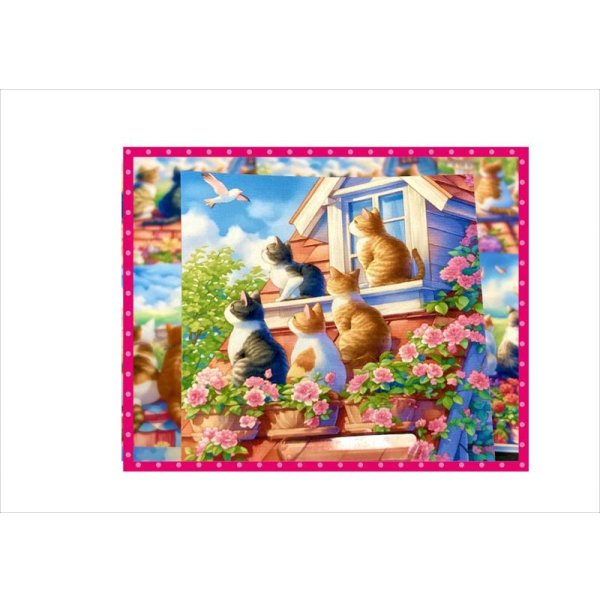 画像4: カットシール＊仲良しねこ＊うしろ姿が可愛い＊20枚＊オリジナル (4)