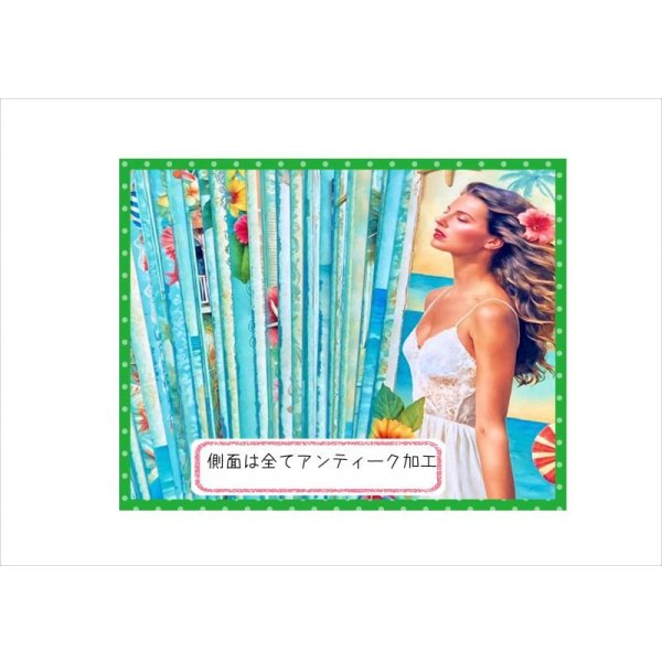 画像3: ビーチ＊夏＊ブックマークやタグに♪＊アンティーク加工＊両面印刷＊柄違い25枚＊オリジナル (3)