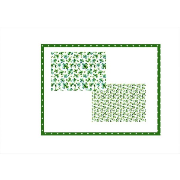 画像6: 幸せのクローバー＊コラージュペーパー＊柄違い4枚＊オリジナル (6)