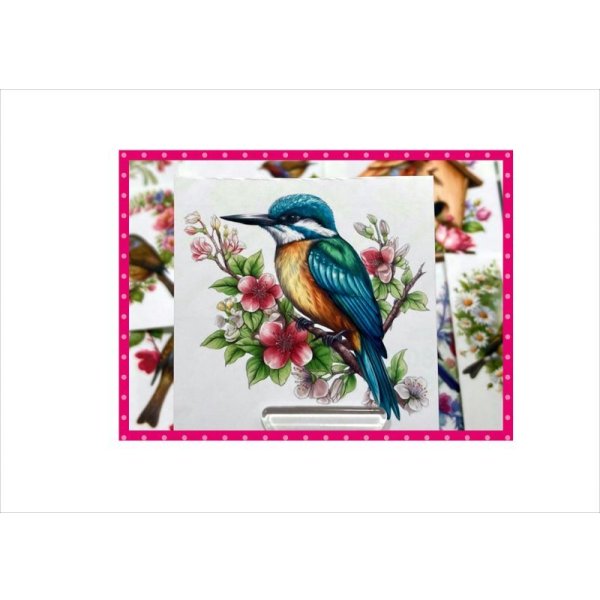 画像8: カットシール＊鳥と花＊36枚＊オリジナル (8)