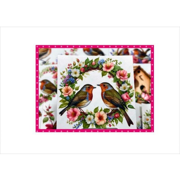 画像3: カットシール＊鳥と花＊36枚＊オリジナル (3)