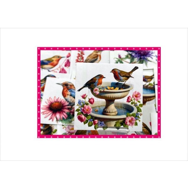 画像5: カットシール＊鳥と花＊36枚＊オリジナル (5)