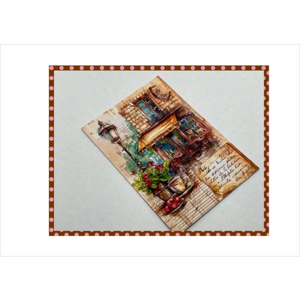 画像6: コーヒーショップ＊ポストカード＊柄違い5枚＊オリジナル (6)