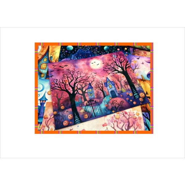 画像7: メモ＊ハロウィン＊ペーパーセット＊両面印刷＊16枚＊オリジナル (7)