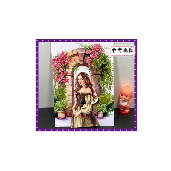 画像5: 美しい女性＊カード＊グラシン封筒入り＊ペーパーセット＊柄違い24枚＊オリジナル (5)