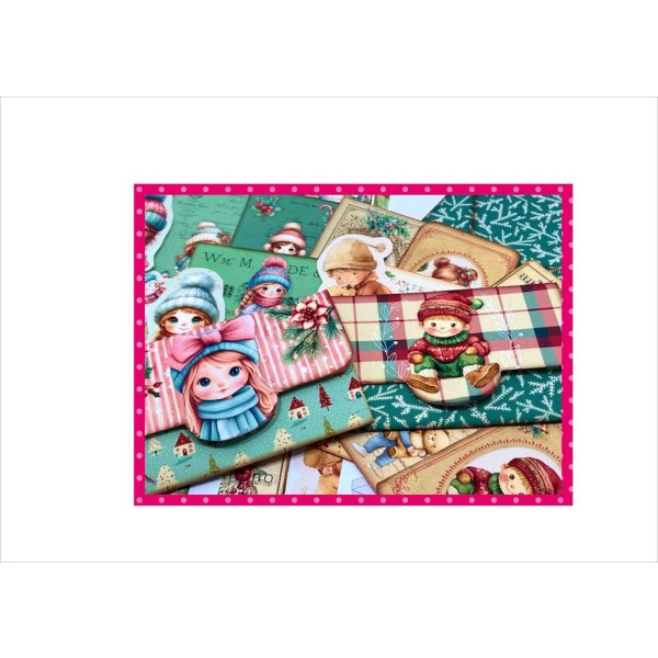 画像10: 初めてさんにもお勧め☆お財布みたいな封筒＊2個＊作り方付き♪＊ジャンクジャーナル＊丸型マジックテープ付き＊ オリジナル (10)