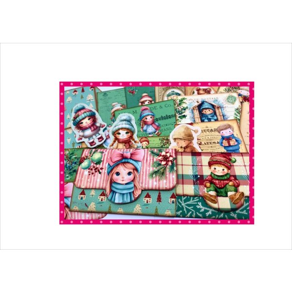 画像11: 初めてさんにもお勧め☆お財布みたいな封筒＊2個＊作り方付き♪＊ジャンクジャーナル＊丸型マジックテープ付き＊ オリジナル (11)