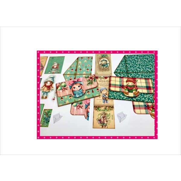 画像3: 初めてさんにもお勧め☆お財布みたいな封筒＊2個＊作り方付き♪＊ジャンクジャーナル＊丸型マジックテープ付き＊ オリジナル (3)