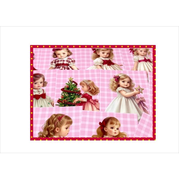 画像17: トレペ窓付きBOX入り＊可愛い女の子＊クリスマス＊カードいろいろ72枚セット＊素材セット＊ オリジナル (17)