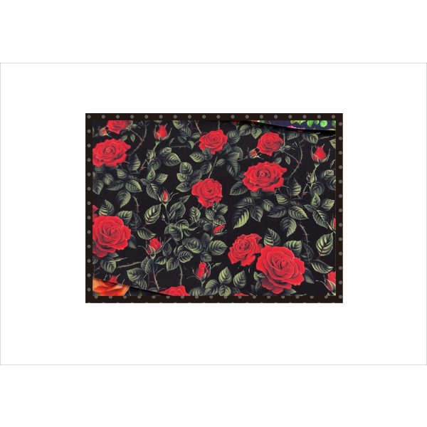 画像3: 蛍光＊カラフルローズ＊コラージュペーパー＊柄違い5枚＊オリジナル (3)