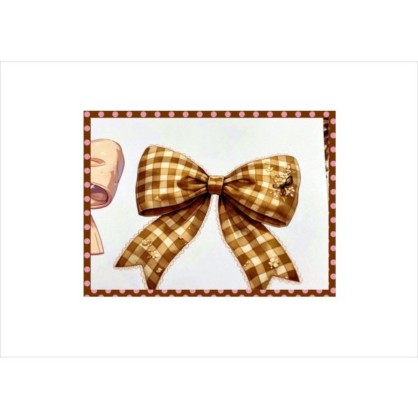 画像5: いろいろリボン＊ブラウン＊コラージュペーパー＊大小＊4枚＊オリジナル (5)