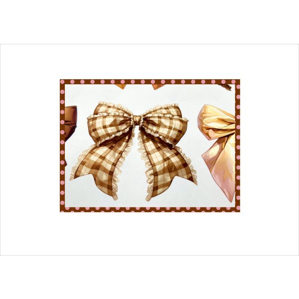 画像9: いろいろリボン＊ブラウン＊コラージュペーパー＊大小＊4枚＊オリジナル (9)