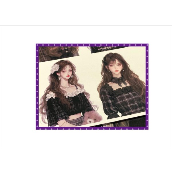 画像5: ガール＊ゴシックローズ＊コラージュペーパー＊4枚＊オリジナル (5)