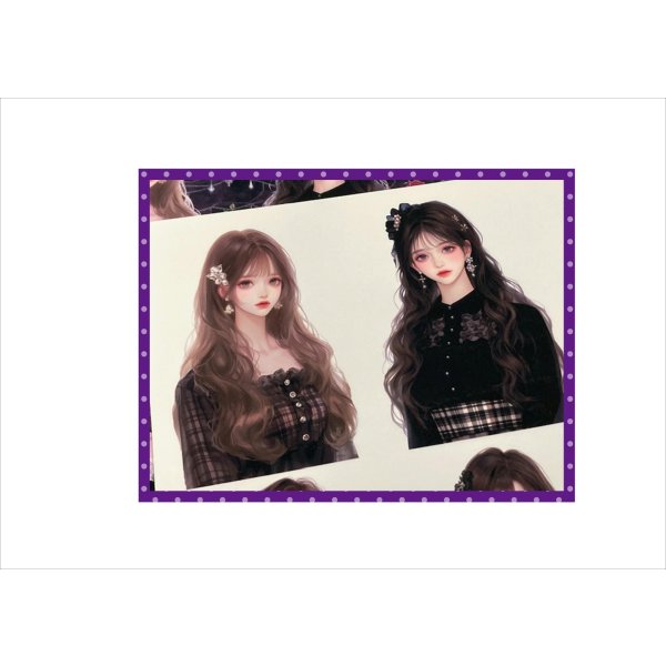 画像4: ガール＊ゴシックローズ＊コラージュペーパー＊4枚＊オリジナル (4)