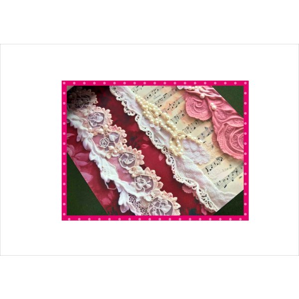 画像6: 豪華☆真珠とレースのペーパーセット＊コラージュペーパー＊柄違い52枚＊オリジナル (6)