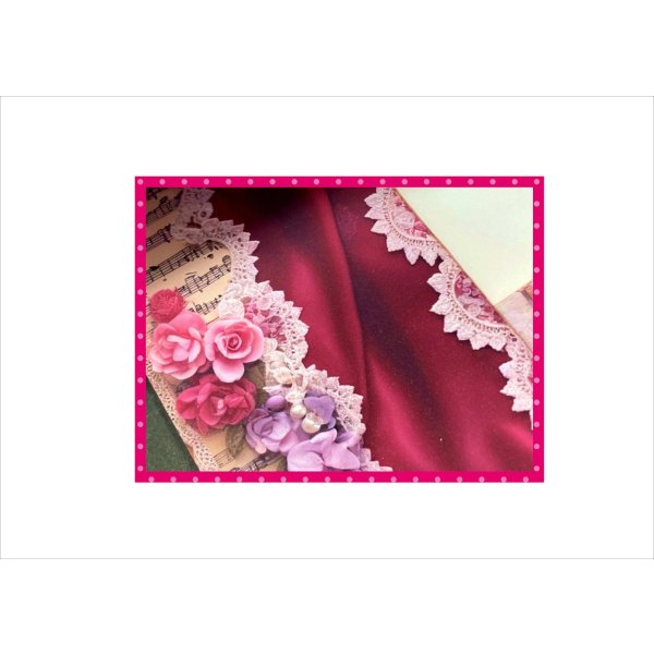 画像11: 豪華☆真珠とレースのペーパーセット＊コラージュペーパー＊柄違い52枚＊オリジナル (11)