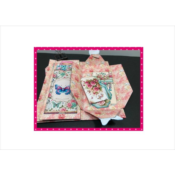 画像9: バラと蝶＊ジャンクジャーナル＊スポンジシール付き＊作り方あり♪＊ オリジナル (9)