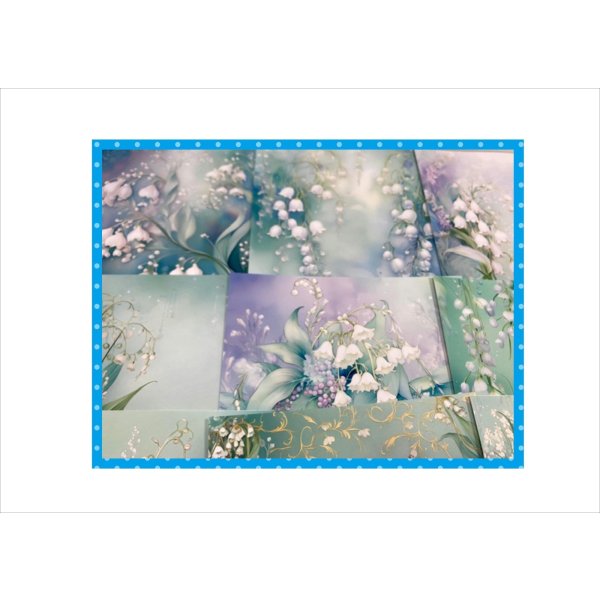 画像10: 優しいスズラン＊ペーパーセット＊柄違い18枚＊オリジナル (10)