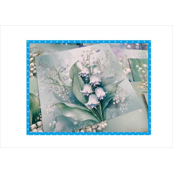 画像6: 優しいスズラン＊ペーパーセット＊柄違い18枚＊オリジナル (6)