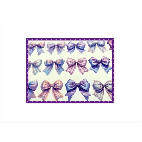 画像4: いろいろリボン＊パープル＊コラージュペーパー＊大小＊4枚＊オリジナル (4)