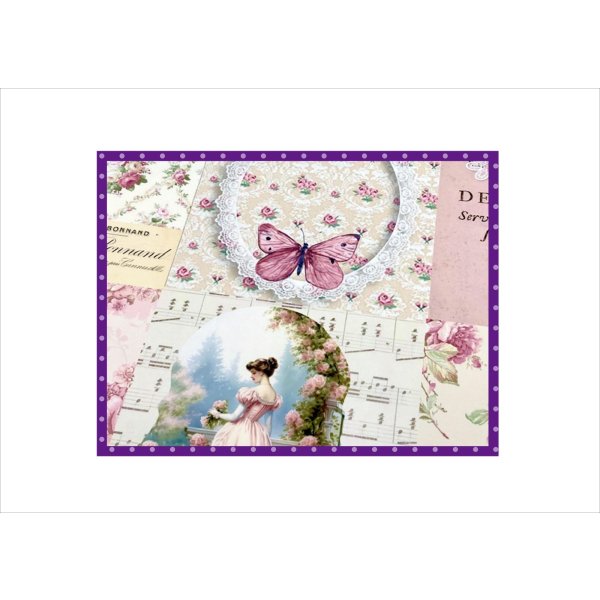 画像7: プロムナード＊コラージュペーパー＊柄違い5枚＊オリジナル (7)