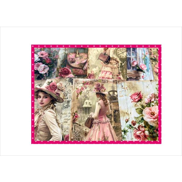 画像10: エレガント*カード*グラシン封筒入り*両面印刷*ペーパーセット*柄違い40枚*オリジナル (10)