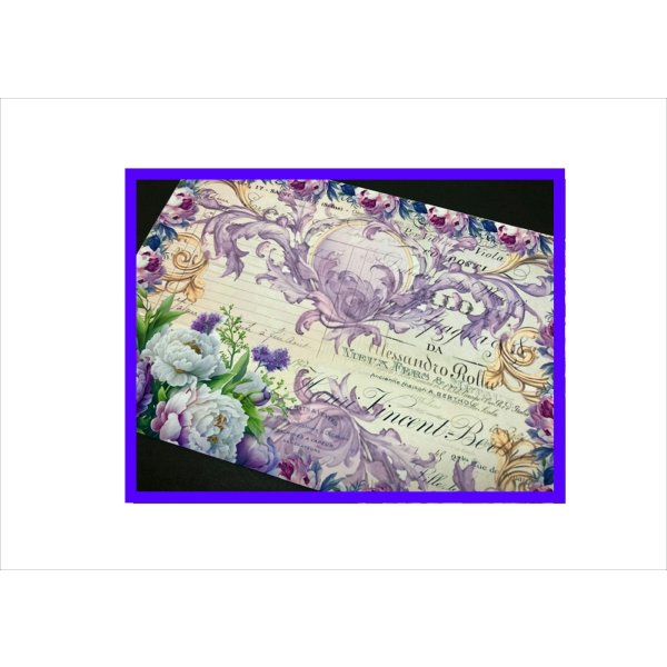 画像5: ヴィクトリアパープル*コラージュペーパー*柄違い5枚*オリジナル (5)