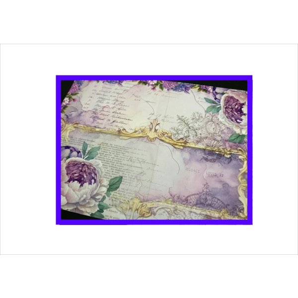 画像3: ヴィクトリアパープル*コラージュペーパー*柄違い5枚*オリジナル (3)