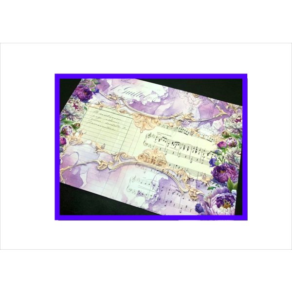 画像4: ヴィクトリアパープル*コラージュペーパー*柄違い5枚*オリジナル (4)