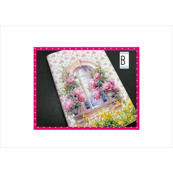 画像8: ブックカバー＊単行本＊花と女性＊２冊分＊ オリジナル (8)