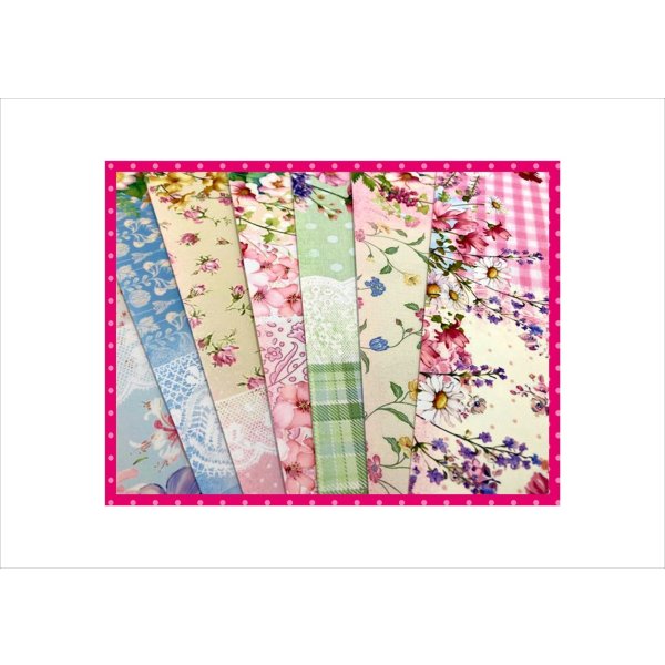 画像9: カラフルフラワー＊コラージュペーパー＊柄違い7枚＊オリジナル (9)