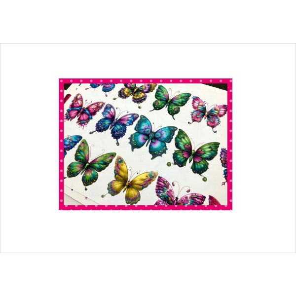 画像12: いろいろバタフライ＊コラージュペーパー＊柄違い＊4枚＊オリジナル (12)