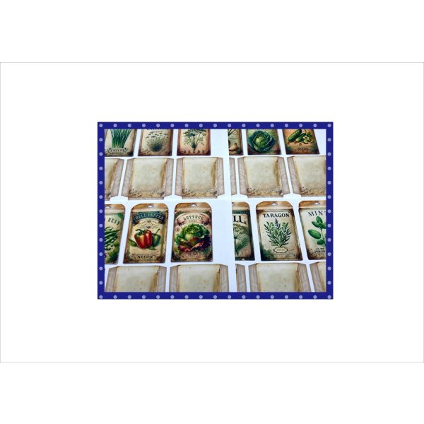 画像2: 野菜とハーブの種の袋＊ミント＊自分で作る♪＊12柄＊素材セット＊ オリジナル (2)