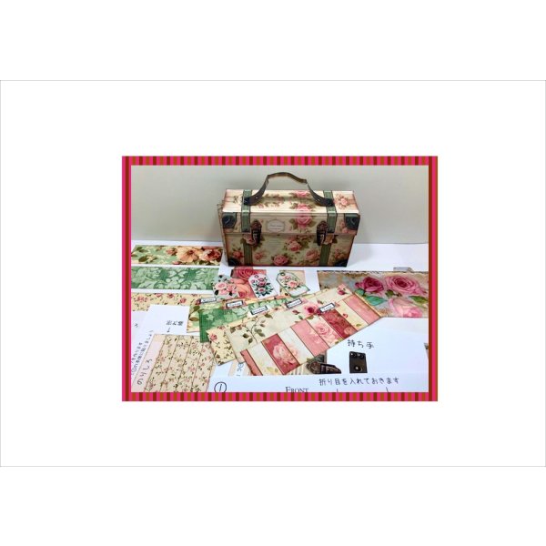 画像15: アコーディオンファイルBag＊ローズ＊マジックテープ付き＊作り方あり♪＊ オリジナル  (15)