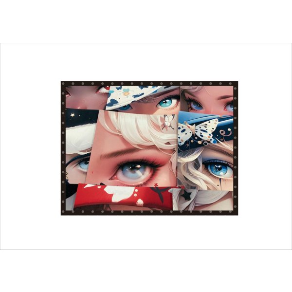 画像12: フェイスアートガール＊両面印刷＊柄違い28枚＊オリジナル (12)