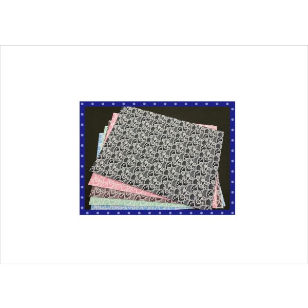 画像12: 総レース＊コラージュペーパー＊柄違い5枚＊オリジナル (12)