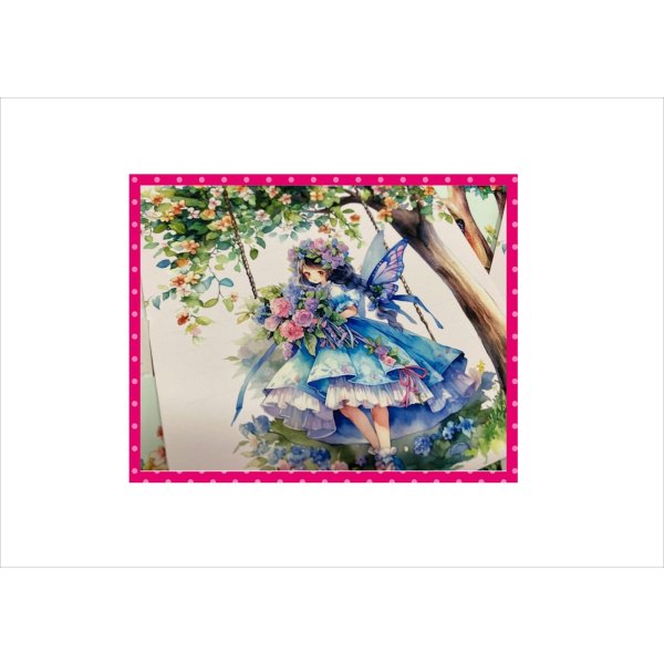 画像5: ブランコと妖精＊メモ帳＊両面印刷＊36枚＊オリジナル (5)