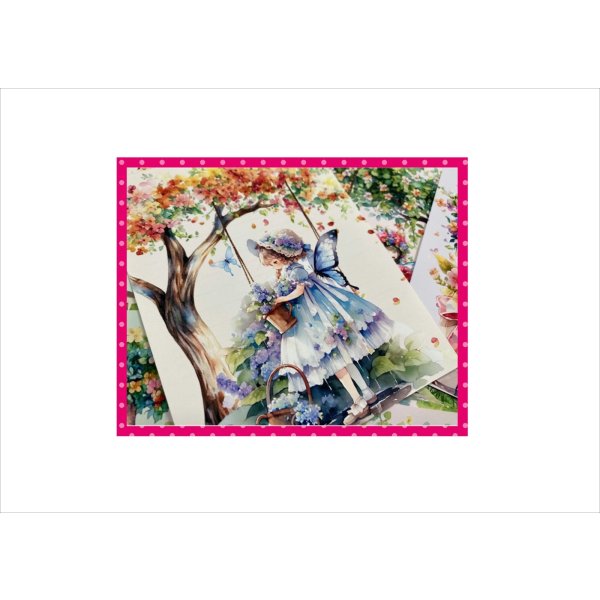 画像10: ブランコと妖精＊メモ帳＊両面印刷＊36枚＊オリジナル (10)