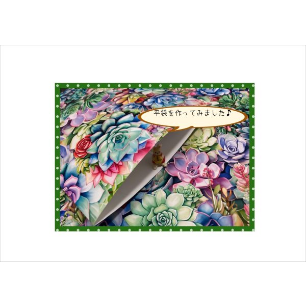 画像9: 多肉だらけ＊コラージュペーパー＊2柄×2枚＊4枚＊オリジナル (9)