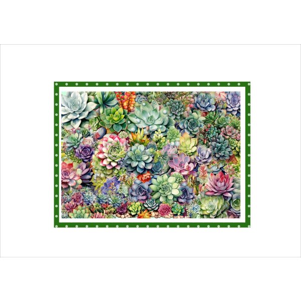 画像3: 多肉だらけ＊コラージュペーパー＊2柄×2枚＊4枚＊オリジナル (3)