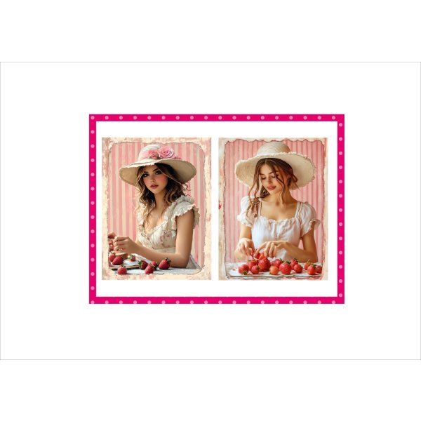 画像8: いちごレディ＊ペーパーセット＊柄違い16枚＊オリジナル (8)