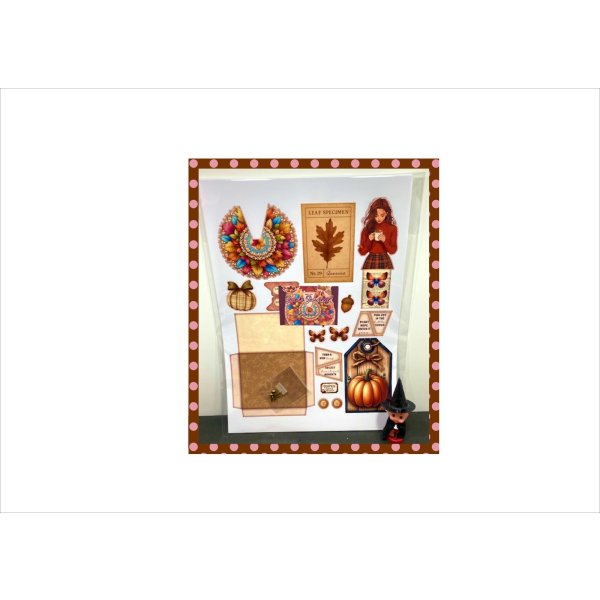 画像2: ぐるぐるポケット＊秋＊＊ジャンクジャーナル＊キット＊ブラッズ付き＊作り方あり♪ オリジナル (2)