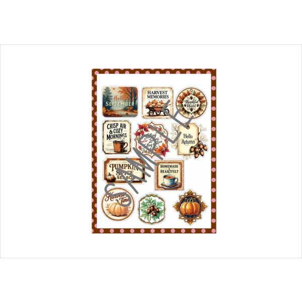 画像4: パーツ＊オータム＊コラージュペーパー＊柄違い＊4枚＊オリジナル (4)